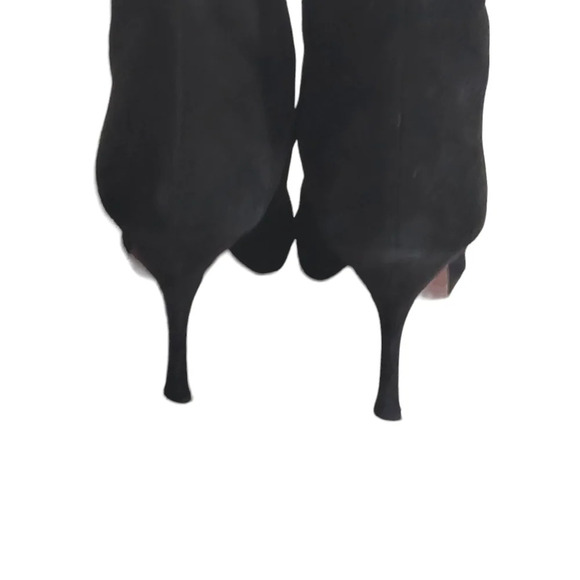 Vintage‎ 90's Y2K Black Suede Platform Lace Up Boots Goth Witchcore Sexy - Picture 8 of 16